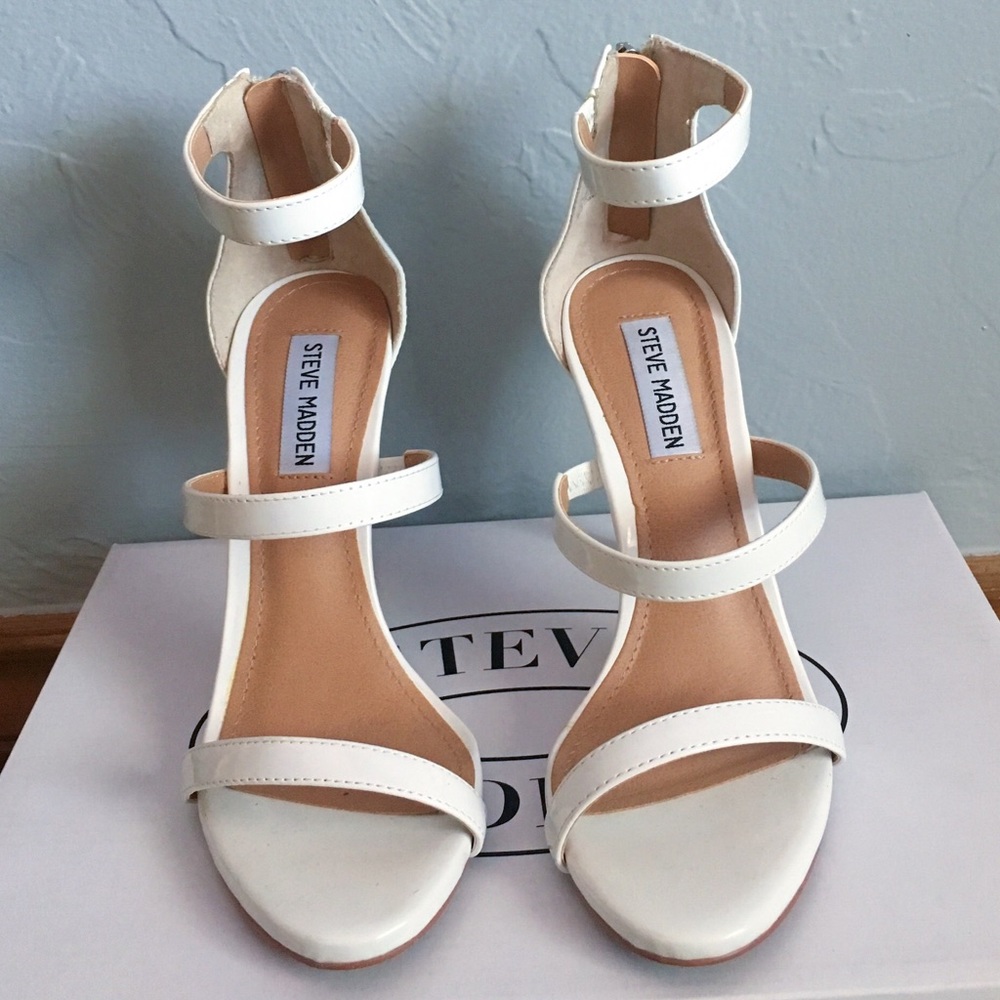 Feelya White Steve Madden Heels